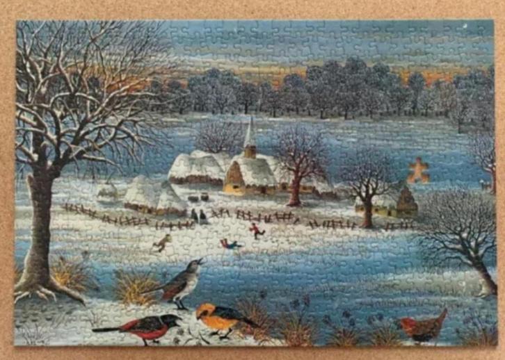MB puzzel, legpuzzel, puzzle winterlandschap; 500 st; RUILEN, Hobby en Vrije tijd, Denksport en Puzzels, Zo goed als nieuw, Legpuzzel