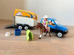 Playmobil auto met paarden trailer 5223, Ophalen of Verzenden, Zo goed als nieuw