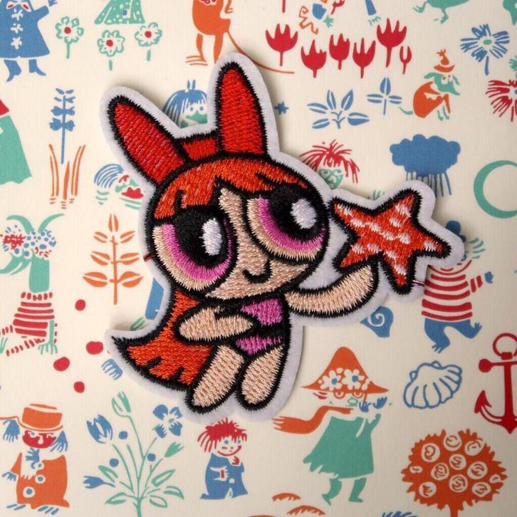Powerpuff Girls opstrijkplaatje patch badge applicatie, Hobby en Vrije tijd, Kledingapplicaties en Hotfix, Nieuw, Overige applicaties