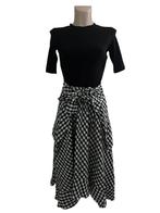 Maje jurk zwart wit S, Kleding | Dames, Jurken, Zwart, Ophalen of Verzenden, Zo goed als nieuw, Maat 36 (S)