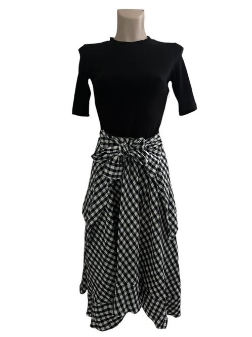 Maje jurk zwart wit S, Kleding | Dames, Jurken, Zo goed als nieuw, Maat 36 (S), Zwart, Ophalen of Verzenden