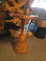 Bijzettafel hout, Minder dan 55 cm, Rond, Ophalen of Verzenden, 60 cm of meer
