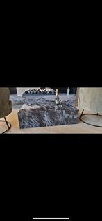 Bruin/zwart marmeren bijzettafel nieuw, Ophalen, Rond, Nieuw, Luxe klasse marmer