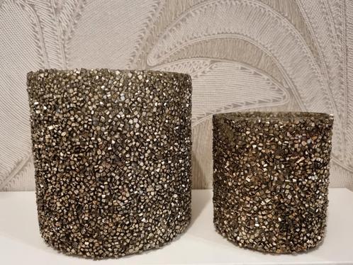Prachtige goudkleurige windlichten️✨️, Huis en Inrichting, Woonaccessoires | Kandelaars en Kaarsen, Gebruikt, Minder dan 25 cm