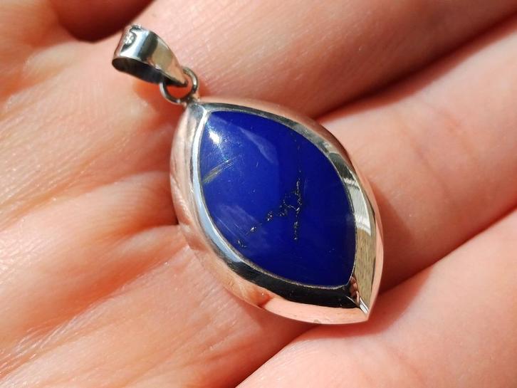 Vanoli 925 zilver dubbel kettinghanger lapislazuli parelmoer, Sieraden, Tassen en Uiterlijk, Kettinghangers, Nieuw, Zilver, Overige kleuren