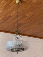 Vintage plafondlamp van glas, Ophalen of Verzenden, Gebruikt, Glas