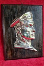 Verzilverde Kriegsmarine plaquette. Origineel., Ophalen of Verzenden, Marine, Duitsland, Kunstobject