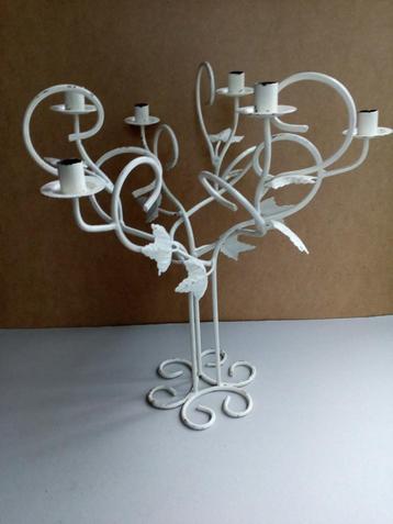  Kandelaar metaal. Frankrijk. Kerst. Brocante .Shabby chic. beschikbaar voor biedingen