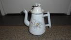 wit gebloemd emaille koffiekan H24cm, Antiek en Kunst, Antiek | Emaille, Ophalen of Verzenden