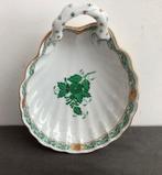 Herend Hongary schelpvormige schaal groen decor, Ophalen of Verzenden, Porselein, Overige stijlen, Schaal of Schalen