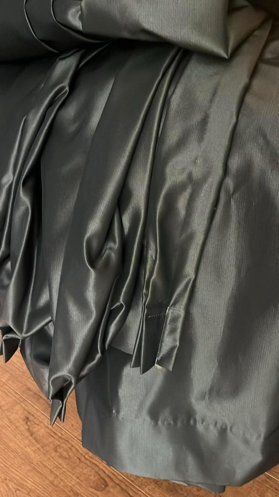 Overgordijnen antraciet, Huis en Inrichting, Stoffering | Gordijnen en Lamellen, Zo goed als nieuw, 200 cm of meer, 200 cm of meer