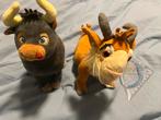 Twee knuffels film ferdinand stier en lupe zgan, Ophalen of Verzenden, Zo goed als nieuw, Overige typen