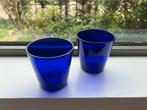 2 kobaltblauwe drinkglazen, Kartio, Kaj Franck, iittala, Huis en Inrichting, Keuken | Servies, Glas, Overige stijlen, Glas of Glazen