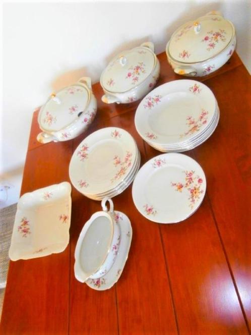 Antiek Porselein Servies S. Polak en Zonen Amsterdam -Spenzo, Antiek en Kunst, Antiek | Servies los, Verzenden