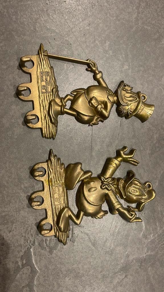 Vintage Scrooge dagobert en donald duck 3 haken jaren 70, Verzamelen, Disney, Zo goed als nieuw, Beeldje of Figuurtje, Donald Duck