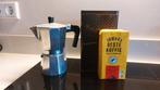 Percolator + blik en koffie, Ophalen of Verzenden, Zo goed als nieuw, Overige typen