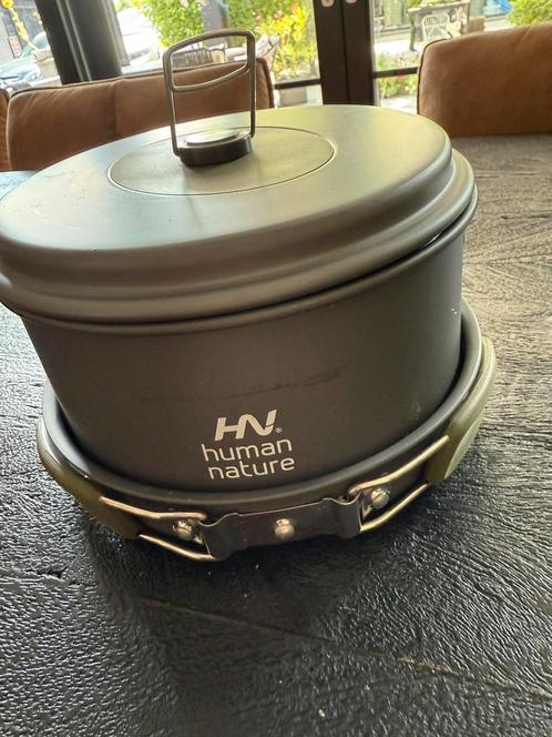Vrijwel nieuwe 4 delige pannenset Human Nature, Caravans en Kamperen, Kampeeraccessoires, Zo goed als nieuw, Ophalen of Verzenden