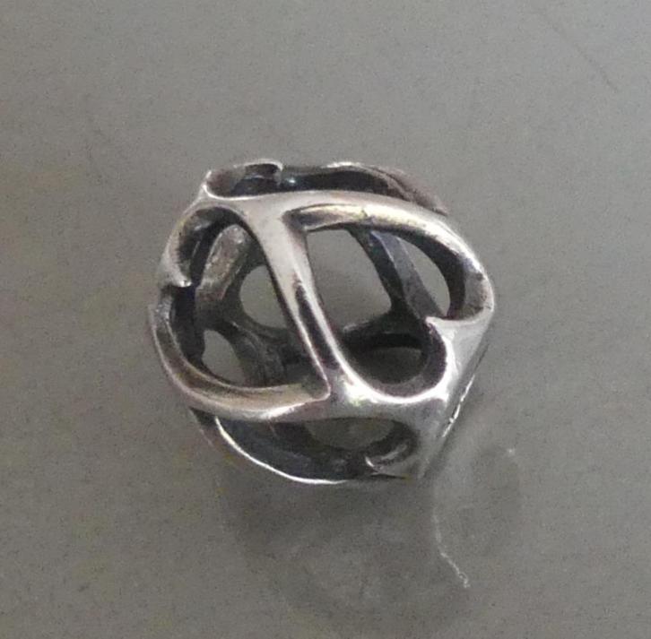 Trollbeads AANTREKKELIJKE TEGENPOLEN, Sieraden, Tassen en Uiterlijk, Bedels, Gebruikt, Trollbeads, Zilver, 1 bedel, Verzenden