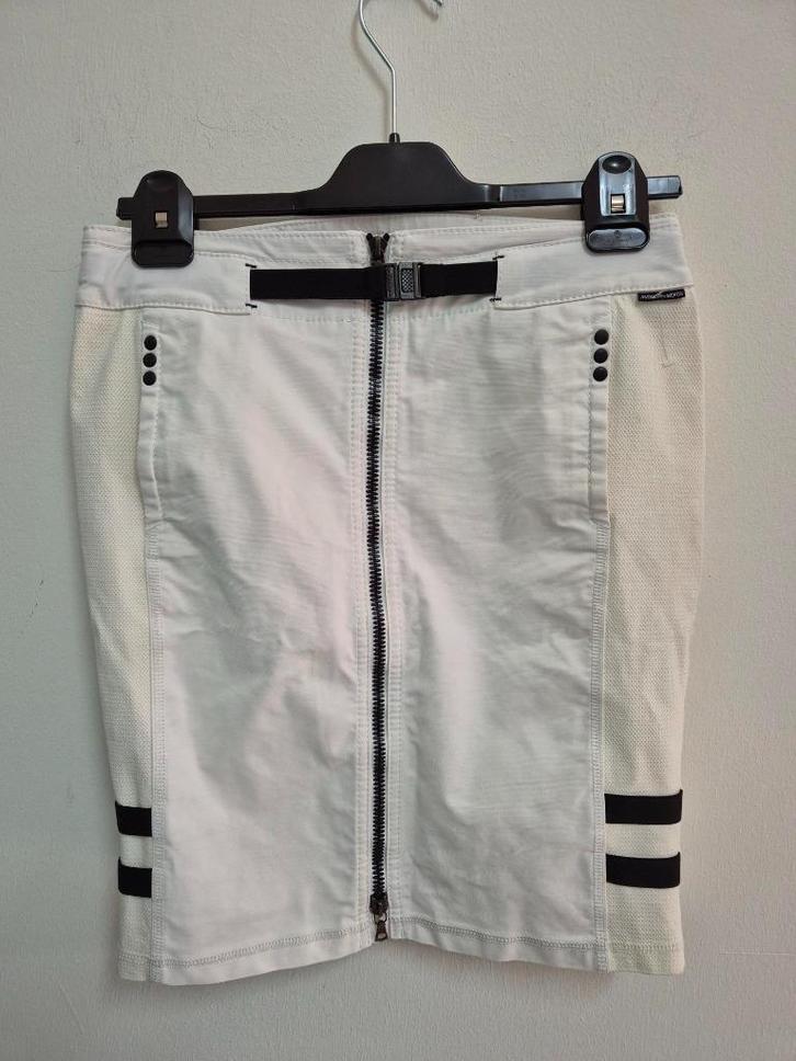 Rok89 - Witte Marc Cain rok maat 2 = 36-S (1), Kleding | Dames, Rokken, Zo goed als nieuw, Maat 36 (S), Wit, Boven de knie, Ophalen of Verzenden