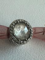Pandora bedel met grote steen en zirkonia steentjes, Ophalen of Verzenden, Zo goed als nieuw, Zilver, Pandora