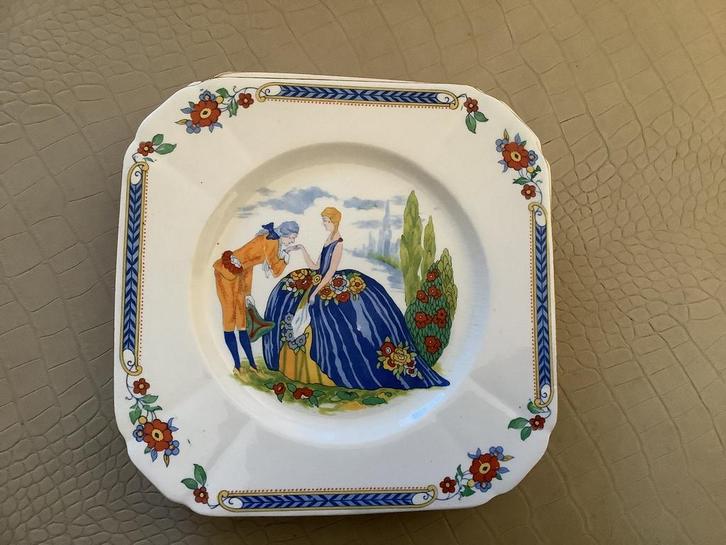 5 x vintage gebaksbordjes van Alma Ware Engeland, Antiek en Kunst, Antiek | Servies los, Ophalen of Verzenden