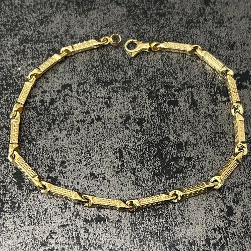 18k gouden armband Monte Carlo schakel, Sieraden, Tassen en Uiterlijk, Armbanden, Nieuw, Goud, Ophalen of Verzenden