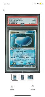 Wailord ex psa 9 sandstorm new cert, Hobby en Vrije tijd, Verzamelkaartspellen | Pokémon, Verzenden, Zo goed als nieuw, Losse kaart