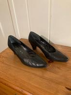 Elegante zwarte leren pumps met hak van Gabor, maat 39 / 6 G, Pumps, Verzenden, Zwart, Gabor