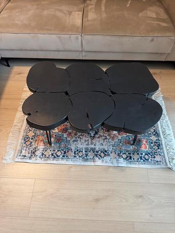 Boomstam Salontafel Zwart - Uniek Design