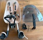 Urban Iki fiets Voorzitje Roze + Windscherm fietsstoeltje, Ophalen, Voetsteuntjes, Zo goed als nieuw, Voorzitje