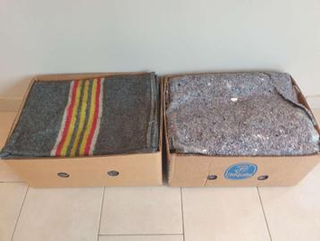 2 dozen verhuisdekens 150x200cm geweven stevig rood geel wit beschikbaar voor biedingen