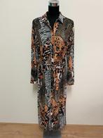 J281 - Fleurige lange Triple Nine jurk maat L (1), Kleding | Dames, Ophalen of Verzenden, Zo goed als nieuw, Maat 38/40 (M), Onder de knie