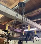 Metalen kroonluchter hanglamp, Huis en Inrichting, Lampen | Kroonluchters, Ophalen, Gebruikt, Metaal