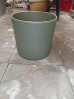 Grote Groen/Grijze Bloempot, Gebruikt, Rond, Beton, Tuin