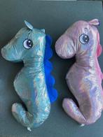 Knuffel Zeepaard 60cm glans Roze en Blauw zgan, Ophalen of Verzenden, Zo goed als nieuw, Overige typen
