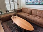 Cognac kleur bank, 4 zits en hocker.., Huis en Inrichting, Ophalen, Gebruikt, Overige materialen, Robuust