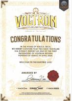 Europa-park Voltron certificaat, Ophalen of Verzenden, Nieuw