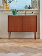 Vintage kast teakhout jaren 50/60/70, Ophalen, Teakhout, Minder dan 150 cm, Minder dan 100 cm