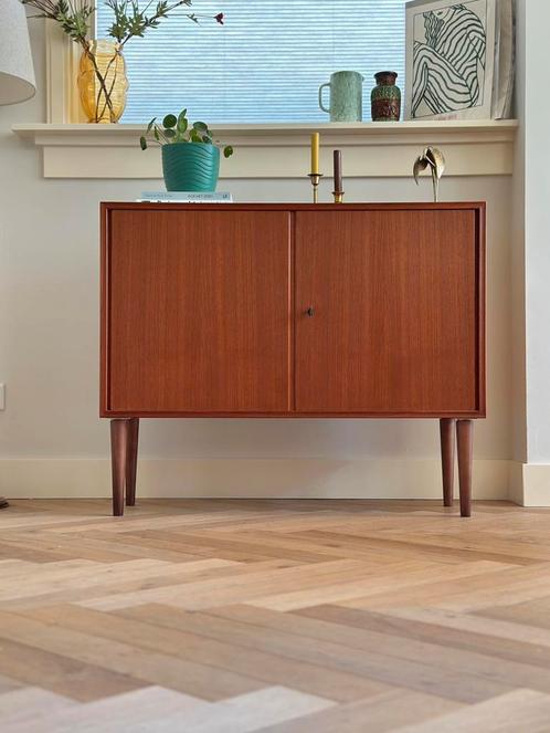 Vintage kast teakhout jaren 50/60/70, Huis en Inrichting, Kasten | Wandmeubels, Gebruikt, Minder dan 100 cm, Minder dan 150 cm