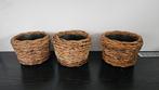 Rotan Plantenmand Set (3 stuks), 25 tot 40 cm, Overige materialen, Rond, Zo goed als nieuw