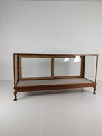 Antieke Grote Vitrinekast / Toonbank, Ophalen, Antiek toonbank balie vitrine Engels winkel, ., Glas
