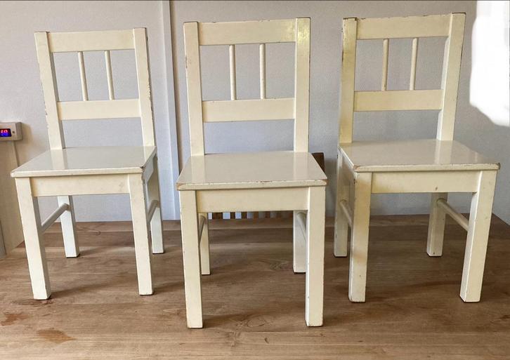 3x IKEA Gulliver Kinderstoel Wit, Huis en Inrichting, Stoelen, Gebruikt, Drie, Hout, Wit, Ophalen
