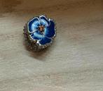 Pandora Blauw Viooltje Bedel, Verzenden, Pandora, Zo goed als nieuw, 1 bedel