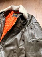 PME Legend Air Bridge Leren Jas - Olijfgroen - Maat L, Ophalen of Verzenden, Zo goed als nieuw, Maat 52/54 (L), Groen