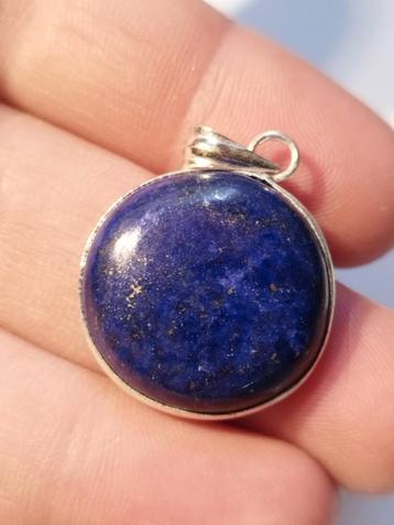 Zilveren hanger lapis lazuli  beschikbaar voor biedingen