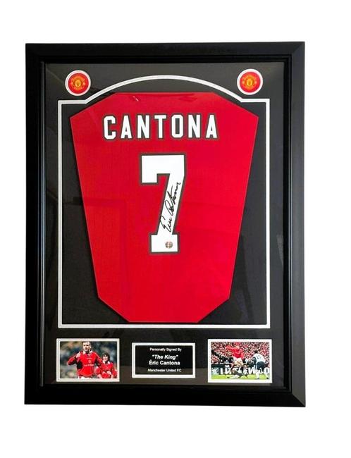 Eric Cantona Man United 22/23 Gesigneerd Ingelijst Shirt, Verzamelen, Sportartikelen en Voetbal, Nieuw, Shirt, Buitenlandse clubs