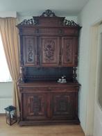 Grote Antieke Kast met Prachtig Houtsnijwerk, Ophalen