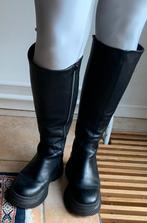 STEVE MADDEN galia zwart leren dames hoge laarzen maat 38, Ophalen of Verzenden, Zo goed als nieuw