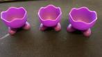 Eierdopjes "Voetjes" Paars ( set van 3), Huis en Inrichting, Keuken | Keukenbenodigdheden, Ophalen of Verzenden, Nieuw