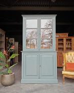Vintage winkelkast , groen, grijs, blauw | Teakhout #719, Huis en Inrichting, Kasten | Buffetkasten, Met deur(en), 100 tot 150 cm